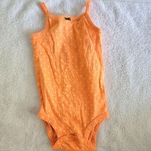 18 month Orange Polka Dot Spaghetti Strap Onesie from Carters